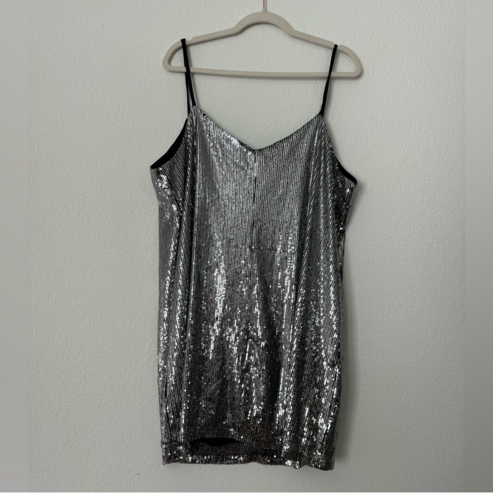 Wild Fable Silver Sequin Dress - Picture 3 of 9